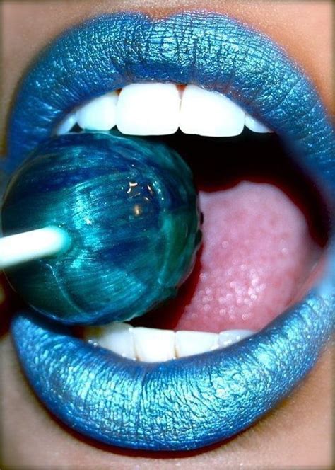 Blue Lollipop Lips Lips Blue Lips Lip Art