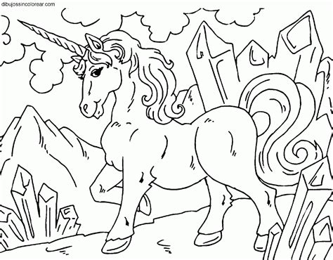 Dibujos Sin Colorear Dibujos De Unicornios Para Colorear