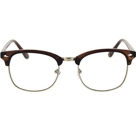 mens classic horned half rim hipster nerdy retro eye glasses brown ce192ruke0s retro eye