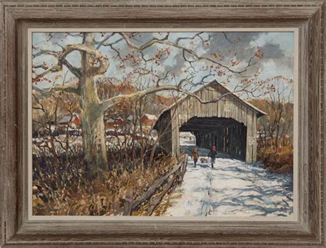 First Snow Covered Bridge By Eric Sloane On Artnet