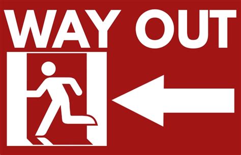 Copy Of Way Out Exit Sign Postertemplate Postermywall