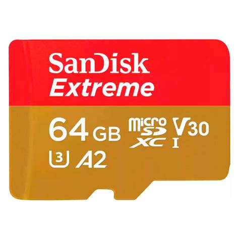 Sandisk Extreme Micro Sdxc Kort 64gb V30 A2 Uhs I