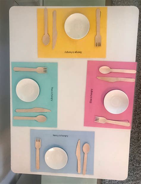 Placemats Setting Table Montessori Activity Game T Etsy