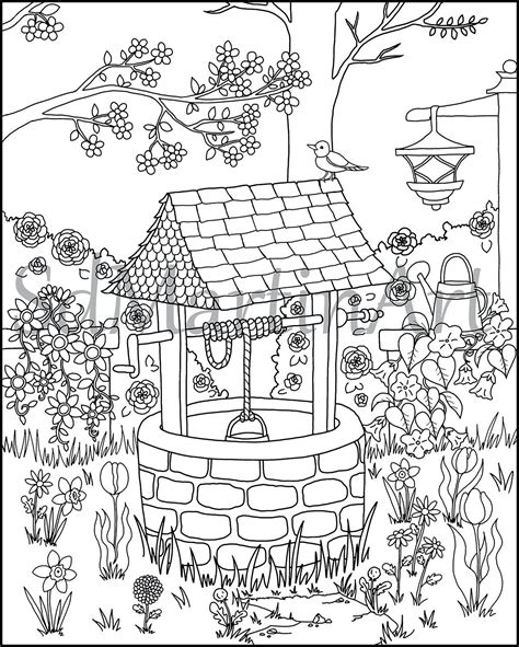 Garden Coloring Book Pages For Adults Coloring Pages