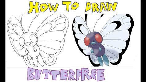 How To Draw Butterfree Pokemon Youtube