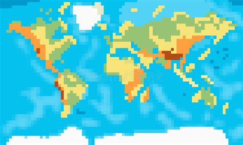 Pixel Art Carte Du Monde