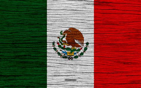 Download Wallpapers Flag Of Mexico 4k North America Wooden Texture