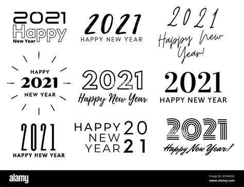 Illustration Of Posts Wishing A Happy New Year 2021 Isolated On A White