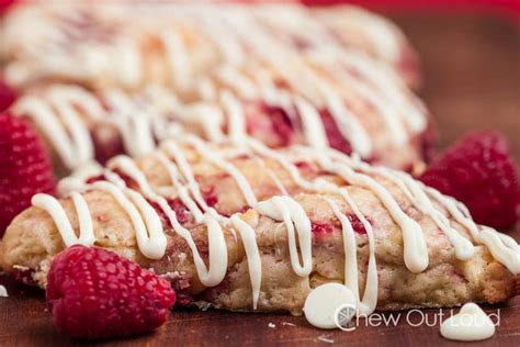 white chocolate raspberry scones chew out loud