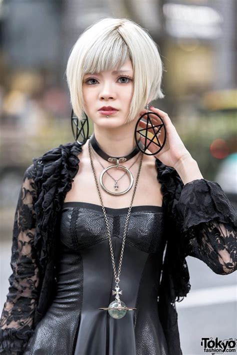 Dame vivienne isabel westwood dbe rdi (née swire; Gothic Harajuku Girl in Black Lace, Mini Dress, Platform ...