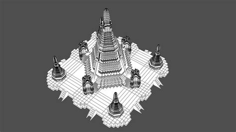 Wat Arun Temple 3d Model Cgtrader