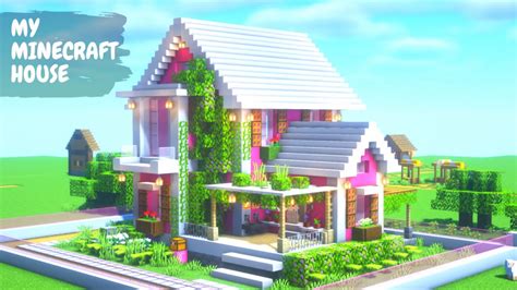 ⚒️ Minecraft How To Build A Cute Modern Style Pink House New Youtube