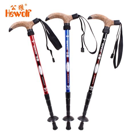 Hewolf 7075 Aluminum Ultralight 4 Sections Telescopic Walking Stick