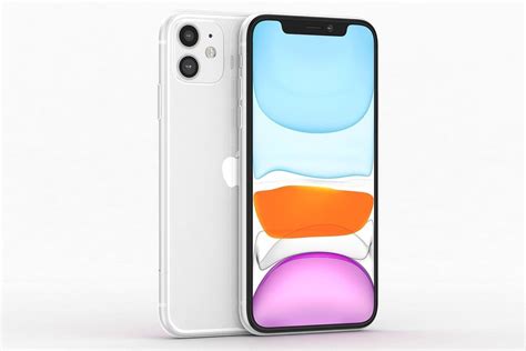 3d Model Apple Iphone 11 White Vr Ar Low Poly Cgtrader