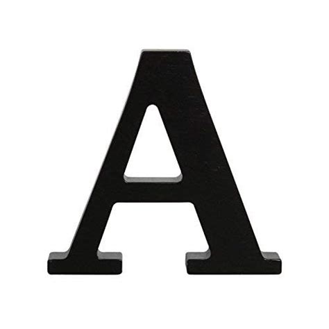 Weddecor Black Large Wooden Capital Alphabet A Letter For