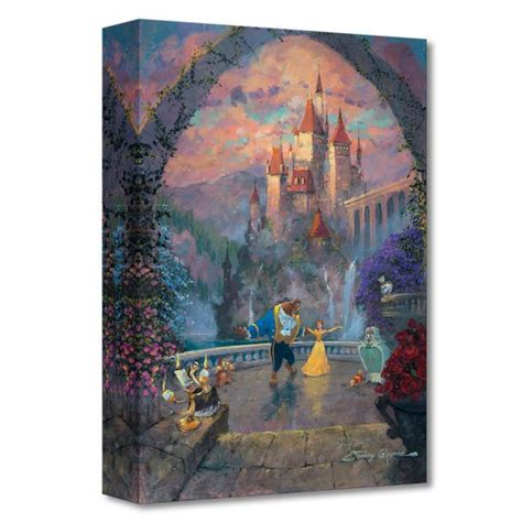 Beast And Belle Forever 18hx12w Disney Art Treasures On Canvas By James