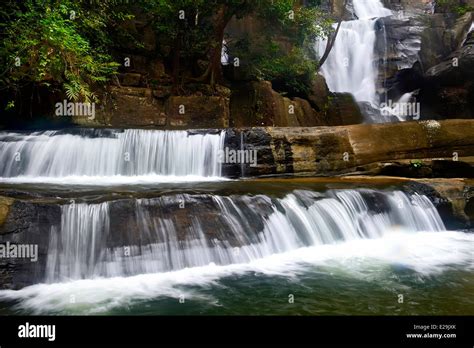 Vazhvanthol Waterfalls Stock Photo Alamy