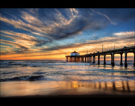 Manhattan Beach Pier Sunset Flickr Photo Sharing