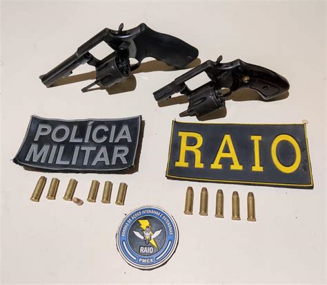 PMCE prende suspeito revólver após ocorrência de disparo de arma