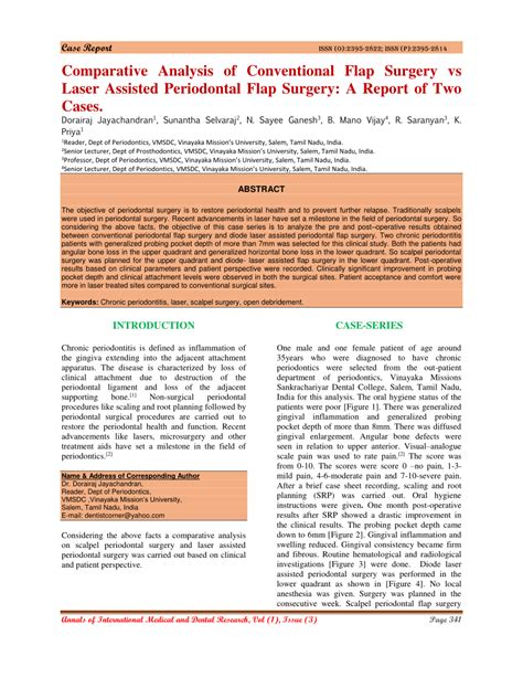 Pdf Case Report Comparative Analysis Of Conventional Flap Surgery Vs