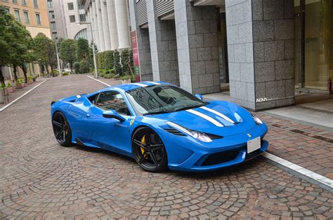 Sleek Blue Ferrari 458 Speciale With Adv05 Mv2 Sl Wheels