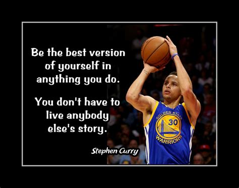 Stephen Curry Be The Best Basketball Motivational Quote Poster
