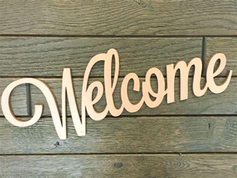 Welcome Wood Sign Letters
