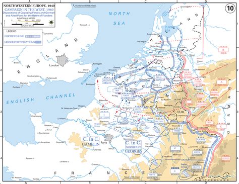 World War 1 Map Of The Western Front Showing The Posi