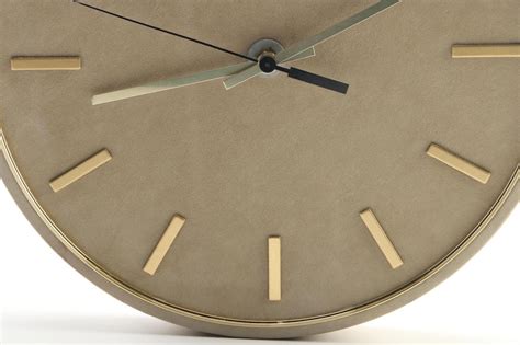 Longines Faux Suede Wall Clock Late 20th Century Ebth