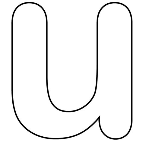 Printable Lower Case Alphabet Letter U Template For Kids Abc Within