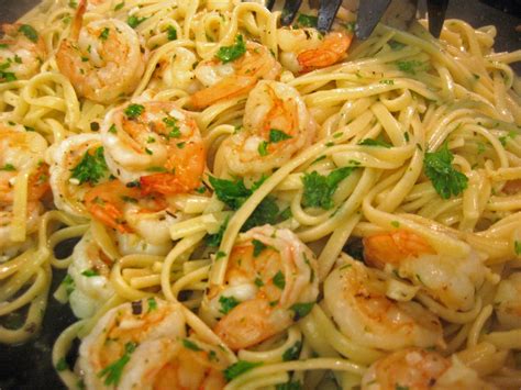 Angel hair pasta cooks in about 5 minutes, so have it ready and out of the way, before you go to the grill. creamcheeseandfeelings: Simple shrimp pasta