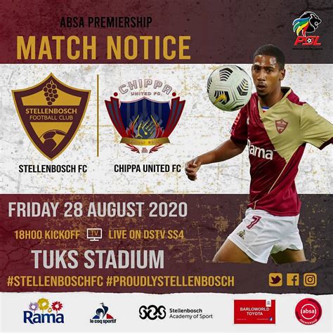 The dstv premiership is set to kick off behind closed doors and under strict restrictions due to the coronavirus pandemic in south africa. FIXTURE ALERTAbsa Premiership @chippaunitedfc Friday ...