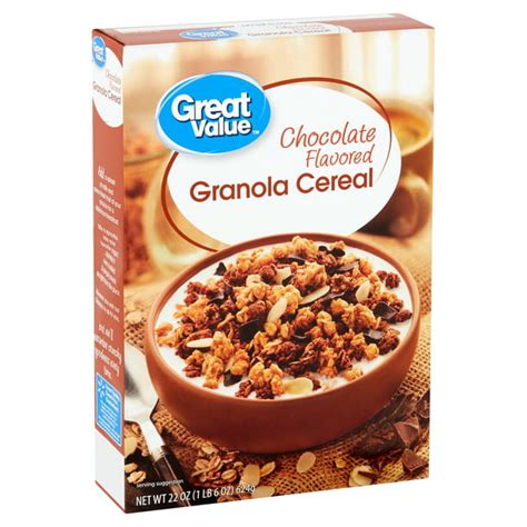 Great Value Chocolate Flavored Granola Cereal 22 Oz