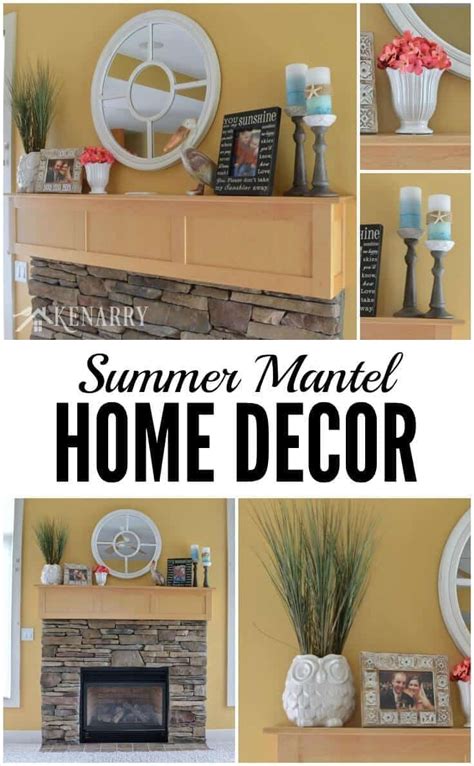 Summer Mantel Decor Ideas Hot Pink And Teal Accents