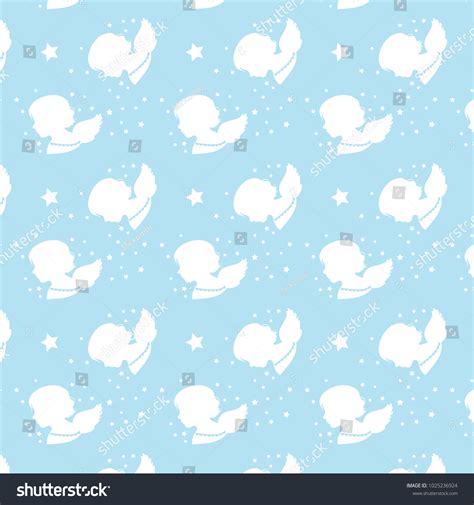 Free Download Baby Angel Seamless Pattern Vector Design
