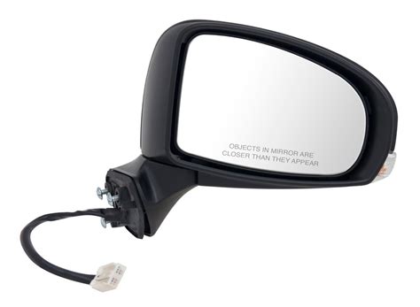 K Source Replacement Side Mirror Electricheat W Signal Power Fold Textured Black