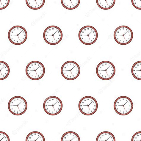 Premium Vector Clocks Seamless Pattern Watch Time Clock Theme