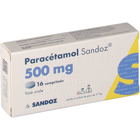 Сделайте заказ на портале моё здоровье и копите бонусные баллы. Paracétamol Sandoz® 500 mg - shop-pharmacie.fr