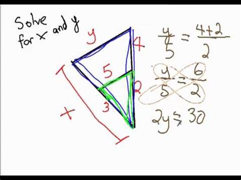 Triangle inside Triangle Proportions (Geometry Help) - YouTube