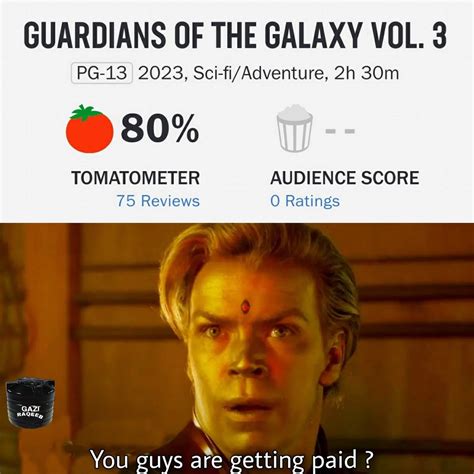 Guardians Of Galaxy Vol 3 Rotten Tomatoes Critics Meme Subido Por