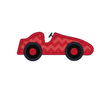 Race Car Applique Machine Embroidery Design Instant By Sewchacha