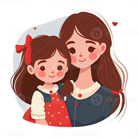Madre Y Hija Dibujos Animados 22972729 Png
