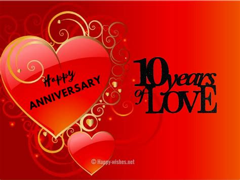 10 Years Of Love Happy Anniversary Anniversary Wishes Quotes