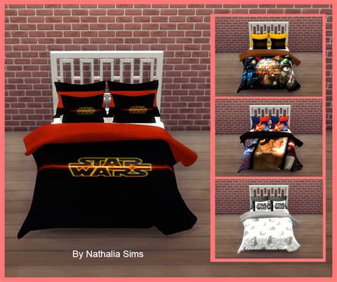 Sims 4 Ccs The Best Star Wars Bedding Set By Nathaliasims