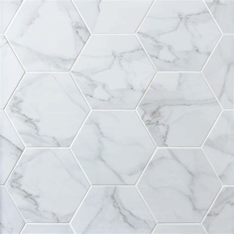 Bianco Blanco Hexagon Polished Marble Tile Polished Marble Tiles