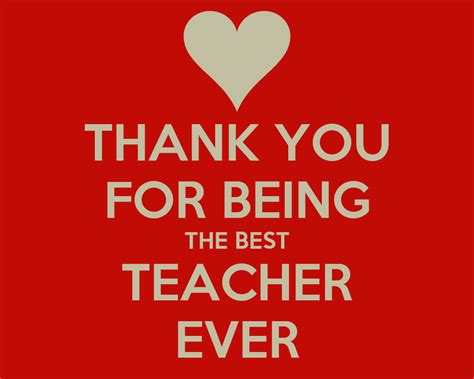 Thank You For Being The Best Teacher Ever Poster Rebecca Keep Calm