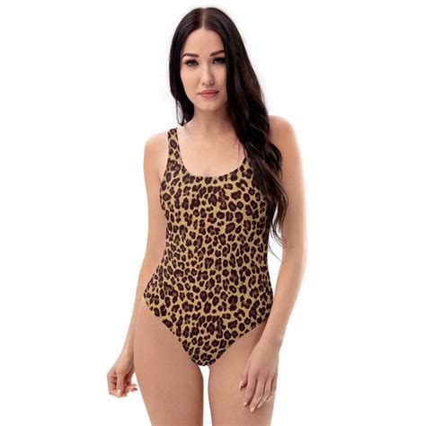 Leopard Print One Piece Swimsuit Smooth Fabric And The Flattering Design For All Figures Sm