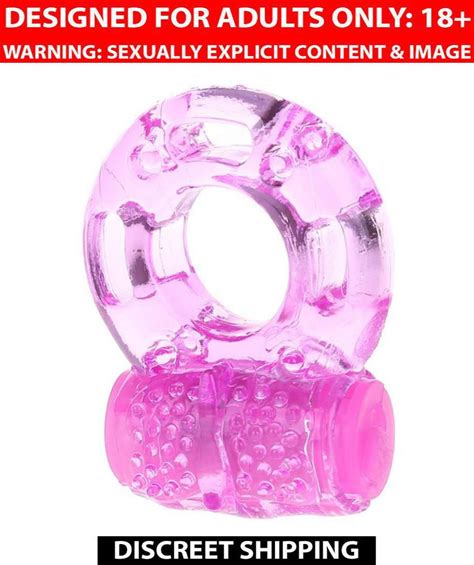 Vibrating Ring Vibrator Fine Tight Delay Lock Loop Crystal Vibration Sex Toys Pink Penis Rings