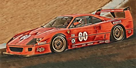 Ferrari F40 Lm 05 Painting By Am Fineartprints