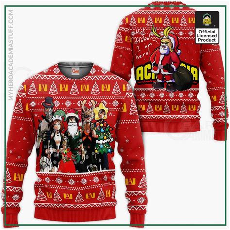 Ugly Christmas Sweater My Hero Academia Santa Bnha Store